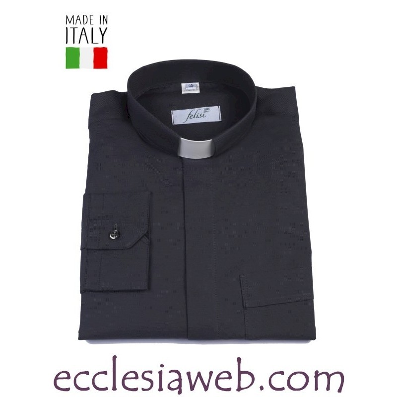 CAMICIA CLERGY PURO COTONE PIQUET MANICA CORTA