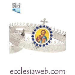 ORTHODOX WEDDING CROWNS IN SILVER METAL