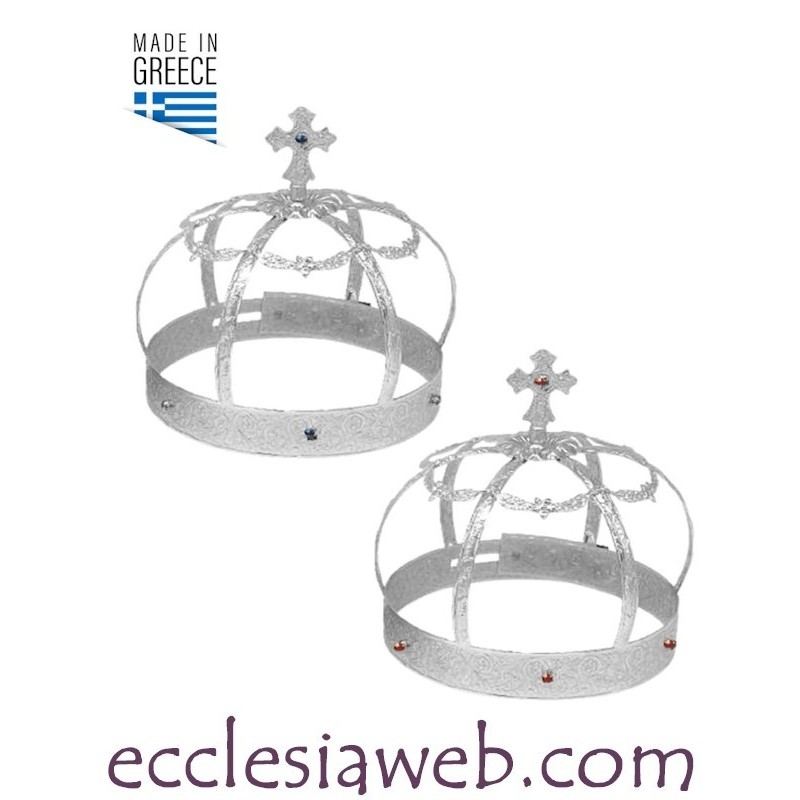 ORTHODOX WEDDING CROWNS IN SILVER METAL