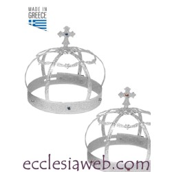 ORTHODOX WEDDING CROWNS IN SILVER METAL