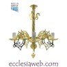 ORTHODOX CHANDELIER IN GOLD COLOR BRASS - 5 LIGHTS