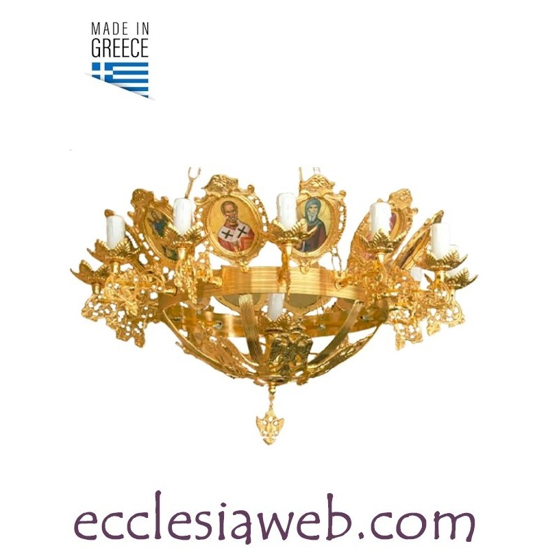 ORTHODOX CHANDELIER IN GOLD COLOR BRASS - 13 LIGHTS