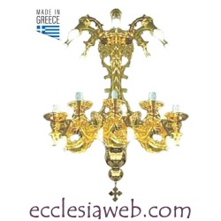 ORTHODOX CHANDELIER IN GOLD COLOR BRASS - 24 LIGHTS