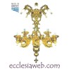 ORTHODOX CHANDELIER IN GOLD COLOR BRASS - 24 LIGHTS