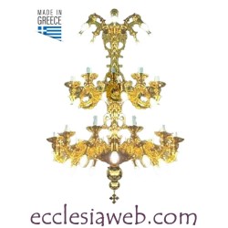 ORTHODOX CHANDELIER IN GOLD COLOR BRASS - 48 LIGHTS