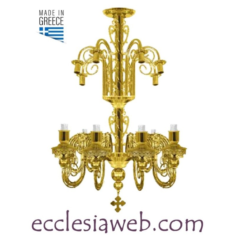 ORTHODOX CHANDELIER IN GOLD COLOR BRASS - 16 LIGHTS