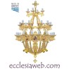 ORTHODOX CHANDELIER IN GOLD COLOR BRASS - 60 LIGHTS