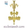 ORTHODOX CHANDELIER IN GOLD COLOR BRASS - 28 LIGHTS