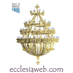 ORTHODOX CHANDELIER IN GOLD COLOR BRASS - 110 LIGHTS