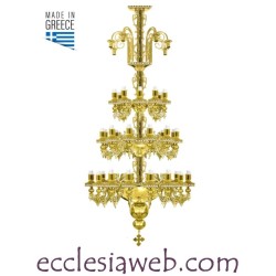 ORTHODOX CHANDELIER IN GOLD COLOR BRASS - 44 LIGHTS