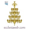ORTHODOX CHANDELIER IN GOLD COLOR BRASS - 64 LIGHTS