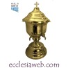 ORTHODOX BAPTISMAL FONT IN GOLDEN BRASS
