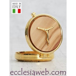 TECA PORTA OSTIE IN METALLO E LEGNO DI ULIVO
