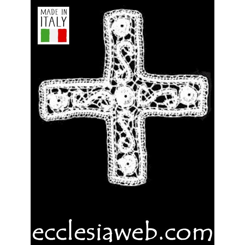 CROSS MADE OF PURE COTTON CANTU LACE
