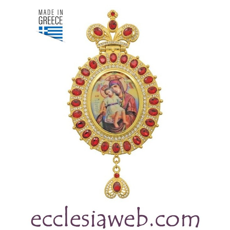 ENGOLPION ORTHODOXE EN ARGENT ET PIERRES