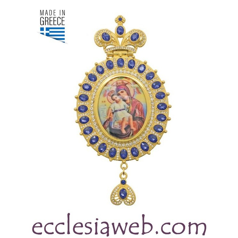 ENGOLPION ORTODOSSA IN ARGENTO E PIETRE
