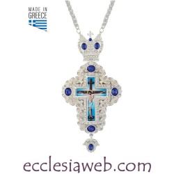 CROIX PECTORALE ORTHODOXE AVEC DES PIERRES
