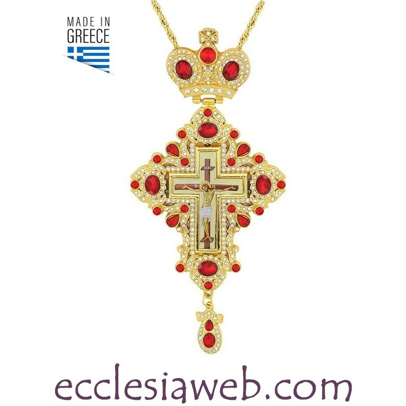 ORTHODOXE PECTORAL KREUZ MIT STEINEN