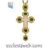 CRUZ PECTORAL ORTODOXA CON PIEDRAS