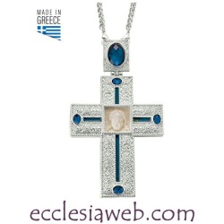 CROIX PECTORALE ORTHODOXE AVEC DES PIERRES