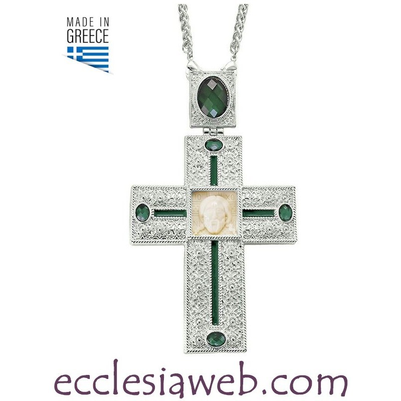 ORTHODOXE PECTORAL KREUZ MIT STEINEN