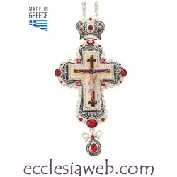 CROIX PECTORALE ORTHODOXE AVEC DES PIERRES