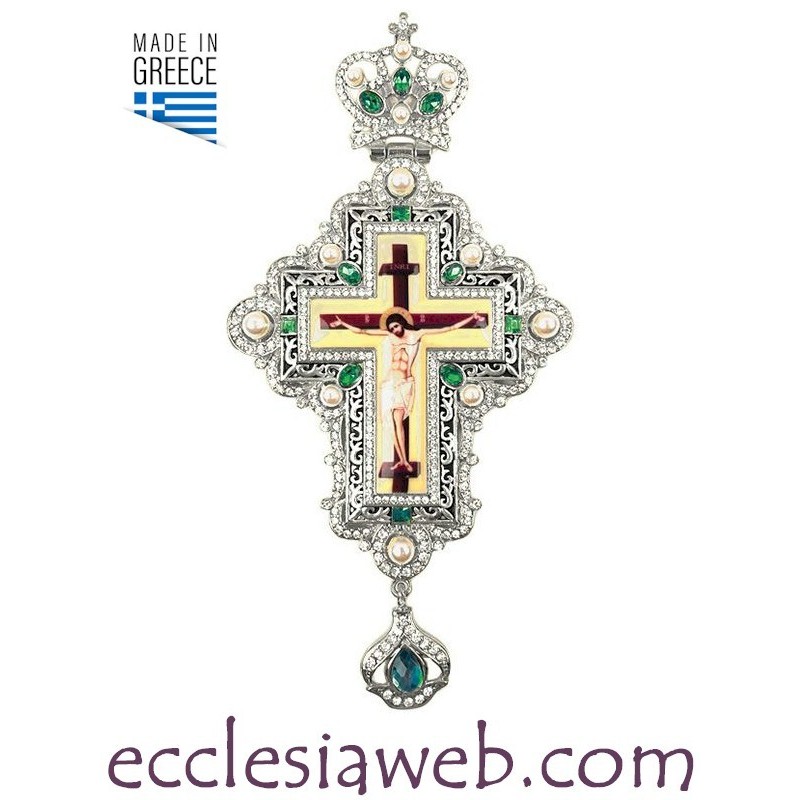 ORTHODOXE PECTORAL KREUZ MIT STEINEN