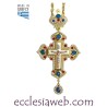 CROIX PECTORALE ORTHODOXE AVEC DES PIERRES