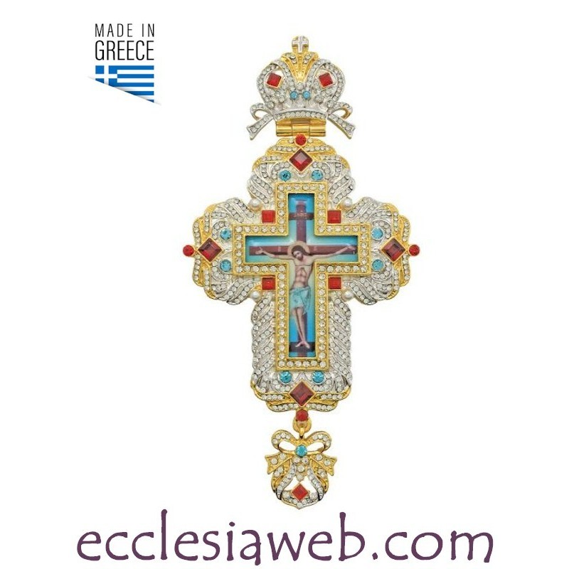 ORTHODOX PECTORAL CROSS WITH STONES