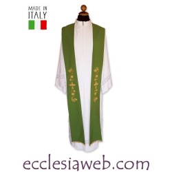 TRISTOLA BICOLORE AVORIO E VERDE