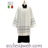 COTTA COL ROMAIN AVEC BRODERIE LILYP 5 TOURS TYPE PAPAL