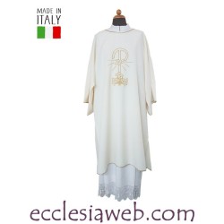 DALMATIC CON BORDADO PAZ Y LIRIOS