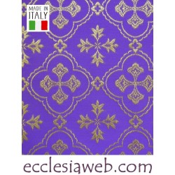 TESSUTO DAMASCO CROCE ORO
