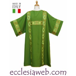 DALMATIC CON GALÓN CRUZADO ROMBI