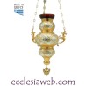 LAMPADA ORTODOSSA DA APPENDERE IN OTTONE DORATO
