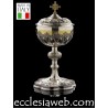 PISSIDE IN ARGENTO CESELLATA IMPERO CON BASE SMERLATA