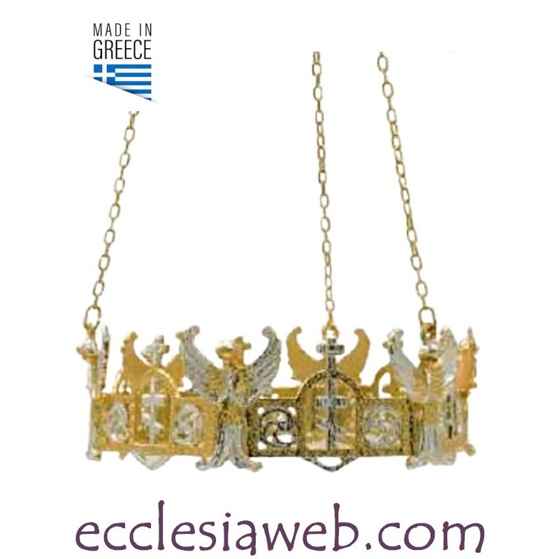 CANDELIERE ORTODOSSO IN OTTONE BICOLORE - FUNGE DA CONTRAPPESO