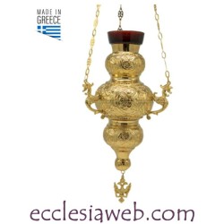 BLACK CERAMIC HANGING ORTHODOX LAMP