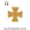 CROCE SU PANNO ORO RICAMO DAMA