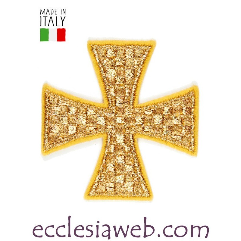 CROCE SU PANNO ORO RICAMO DAMA