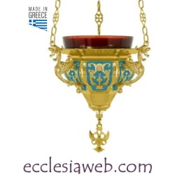 SILBER MESSING HÄNGENDE ORTHODOXE LAMPE