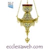 LAMPADA ORTODOSSA DA APPENDERE IN OTTONE DORATO