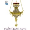 GOLD METAL HANGING ORTHODOX LAMP