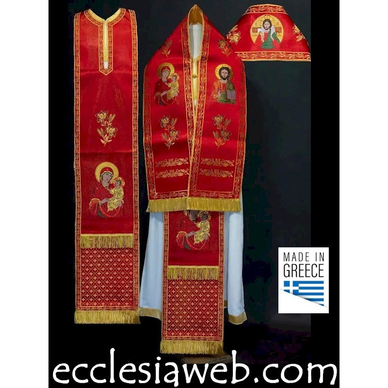 PARAMENTO ORTODOSSO PER EPISCOPO VESCOVO - OMOFORIO ED EPITRACHELION