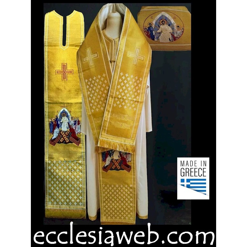 PARAMENTO ORTODOSSO PER EPISCOPO VESCOVO - OMOFORIO ED EPITRACHELION