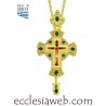 CRUZ PECTORAL ORTODOXA CON PIEDRAS
