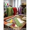 BROCADE FABRIC FLORAL CROSS