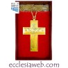 CROCE PETTORALE ORTODOSSA CON CROCIFISSIONE DI GESU CRISTO / VERGINE M