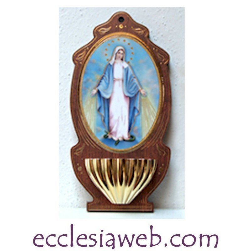 ACQUASANTIERA IN PLASTICA IMMAGINE MADONNA