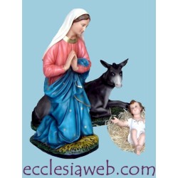 SAN GIUSEPPE MADONNA E GESU BAMBINO - SERIE ALTEZZA 67 CM IN RESINA VUOTA - NATIVITA